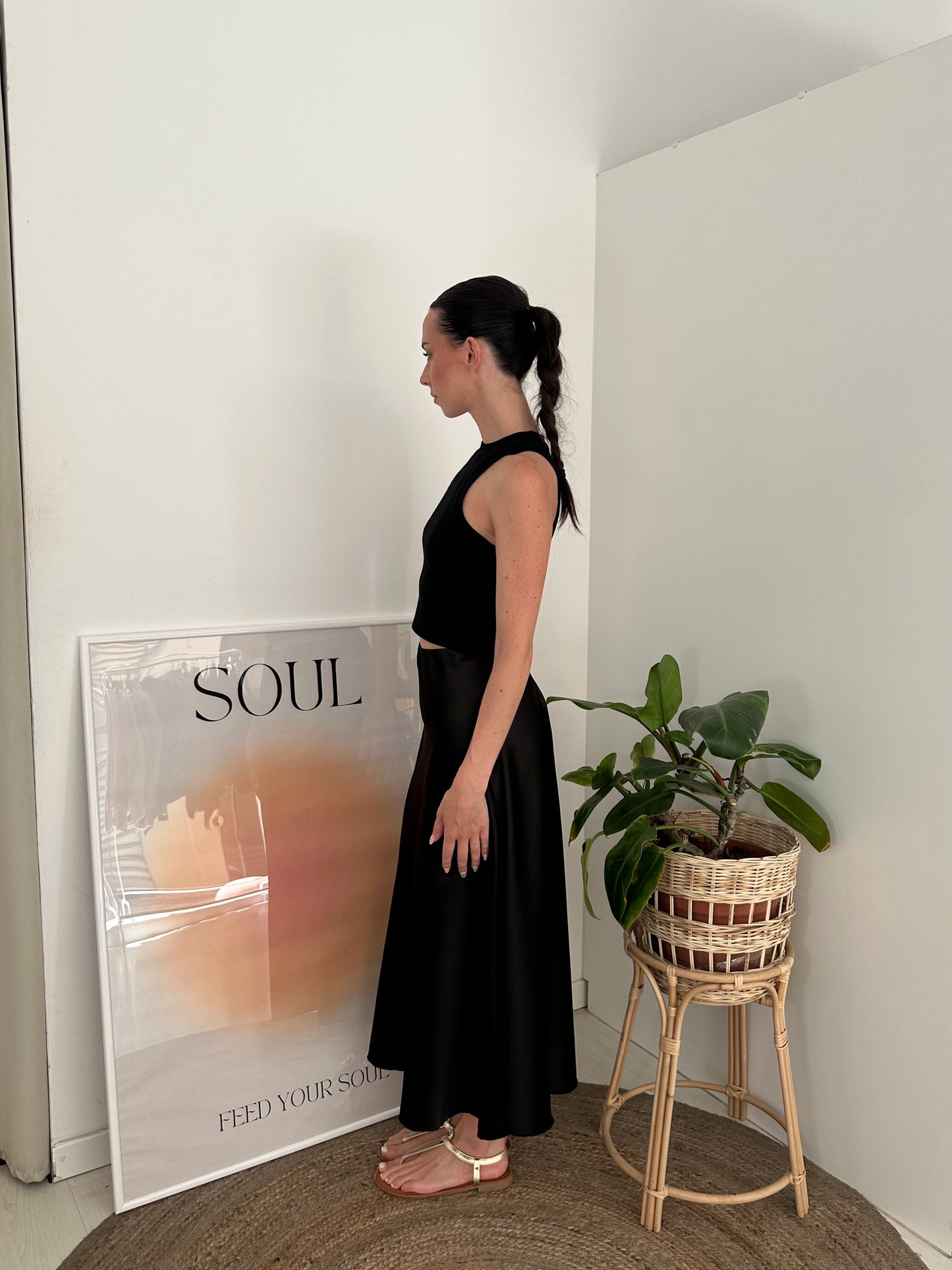 Midi Skirt Satin