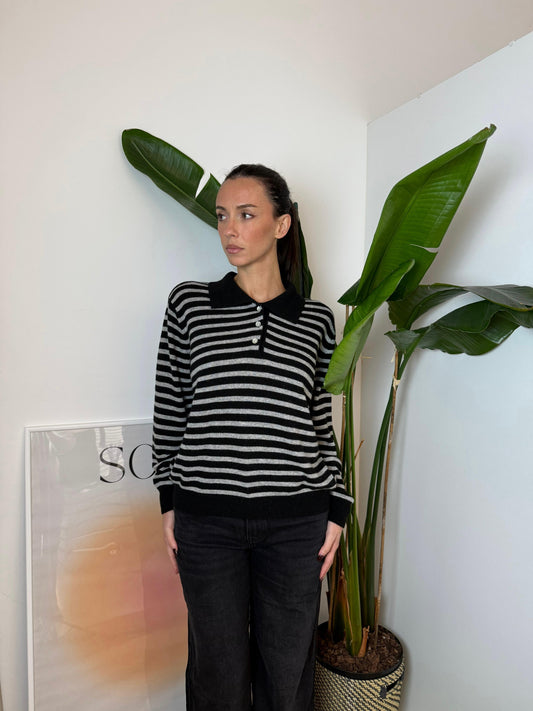 Polo Pullover Cashmere Mix