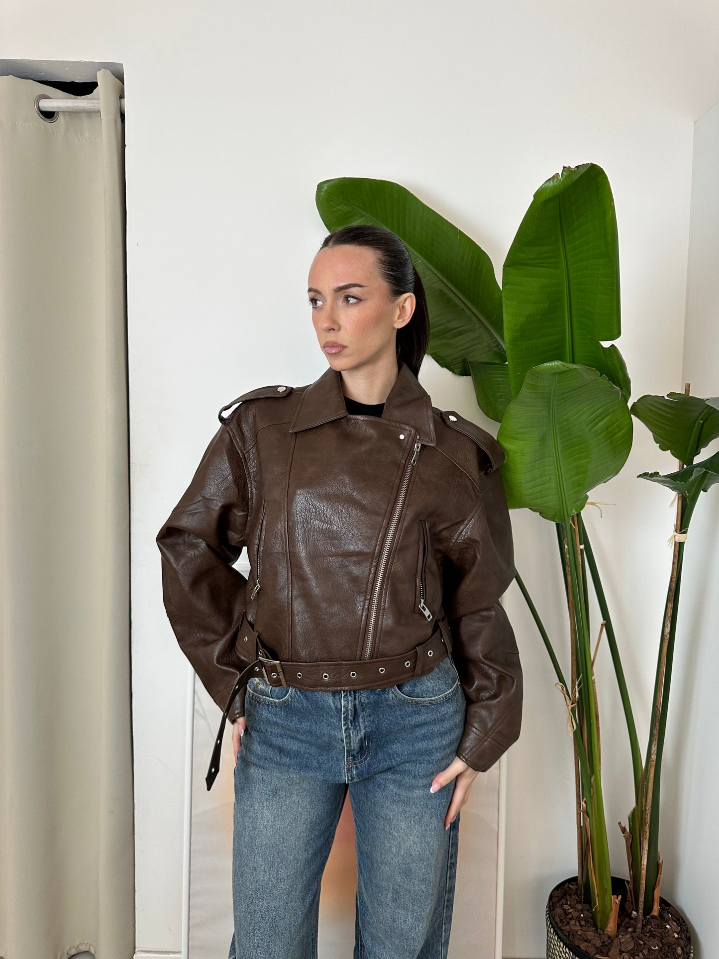 Giacca Biker Similpelle