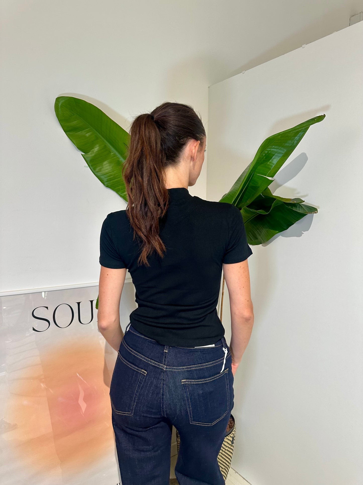 Crop Tee Half Neck