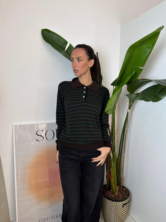 Polo Pullover Cashmere Mix
