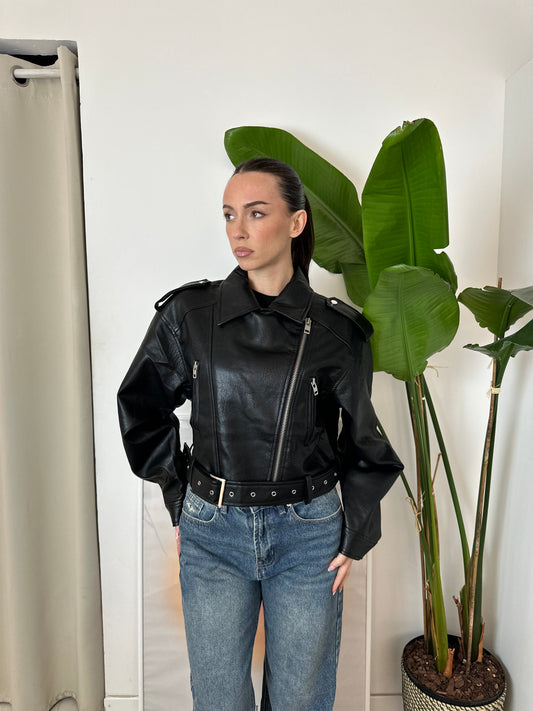 Giacca Biker Similpelle